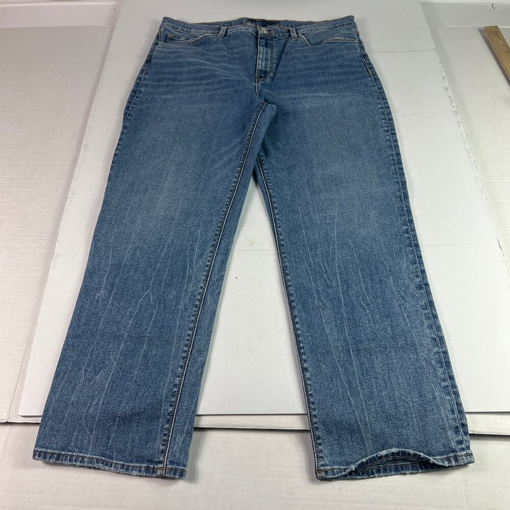 Hudson Jeans Womens 35x27* Nico High Rise Straight Ankle Blue Faded Denim Tag 33